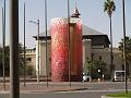 Red column artwork near Circular Quay